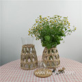 Natural Grass Wrapped Glass Jug Flower Vase